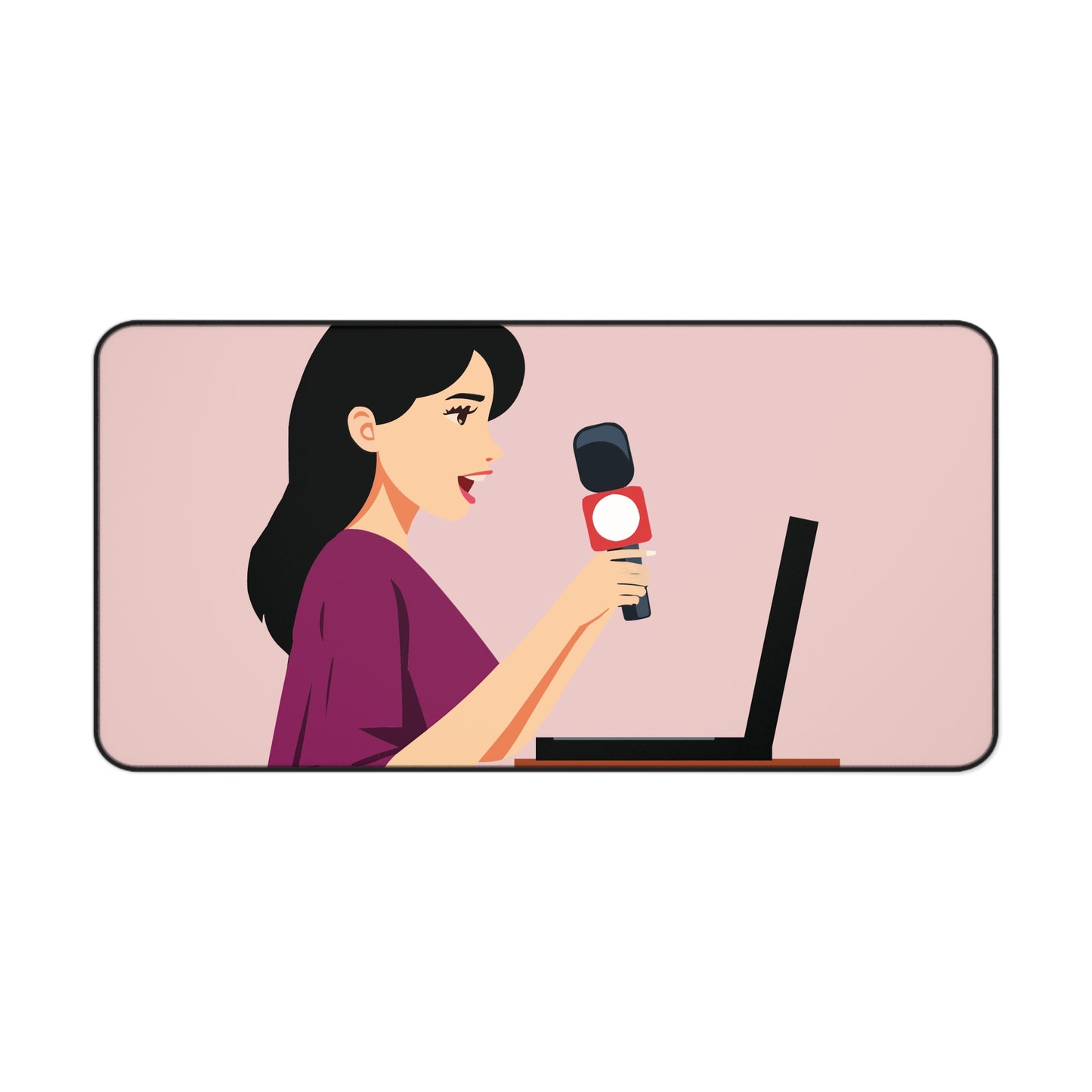 The Confident Girl On Stage | Artistic Desk Mat | Celebrate Modern Women
