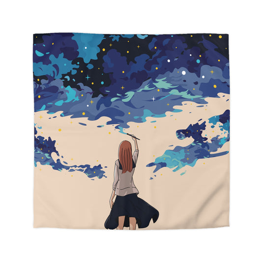 “She Paints the Night Sky” | Artistic Luxury Duvet Cover