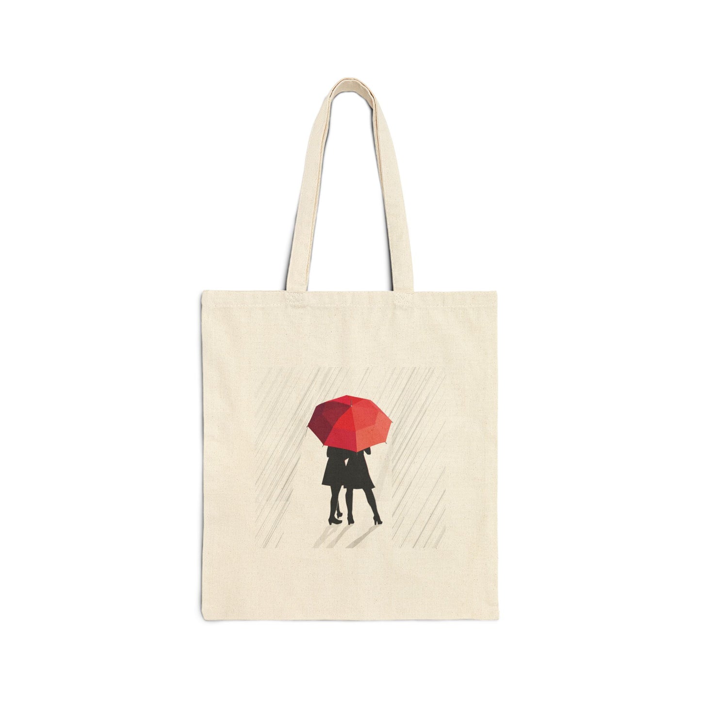 Best Friends in the Rain | Charming Canvas Tote Bag | Waterproof, Everyday Style, Friendship Vibes