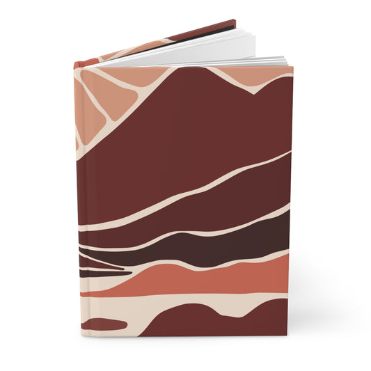 Solrise Journal | Minimalist Hardcover Notebook with Abstract Sun & Mountain Design