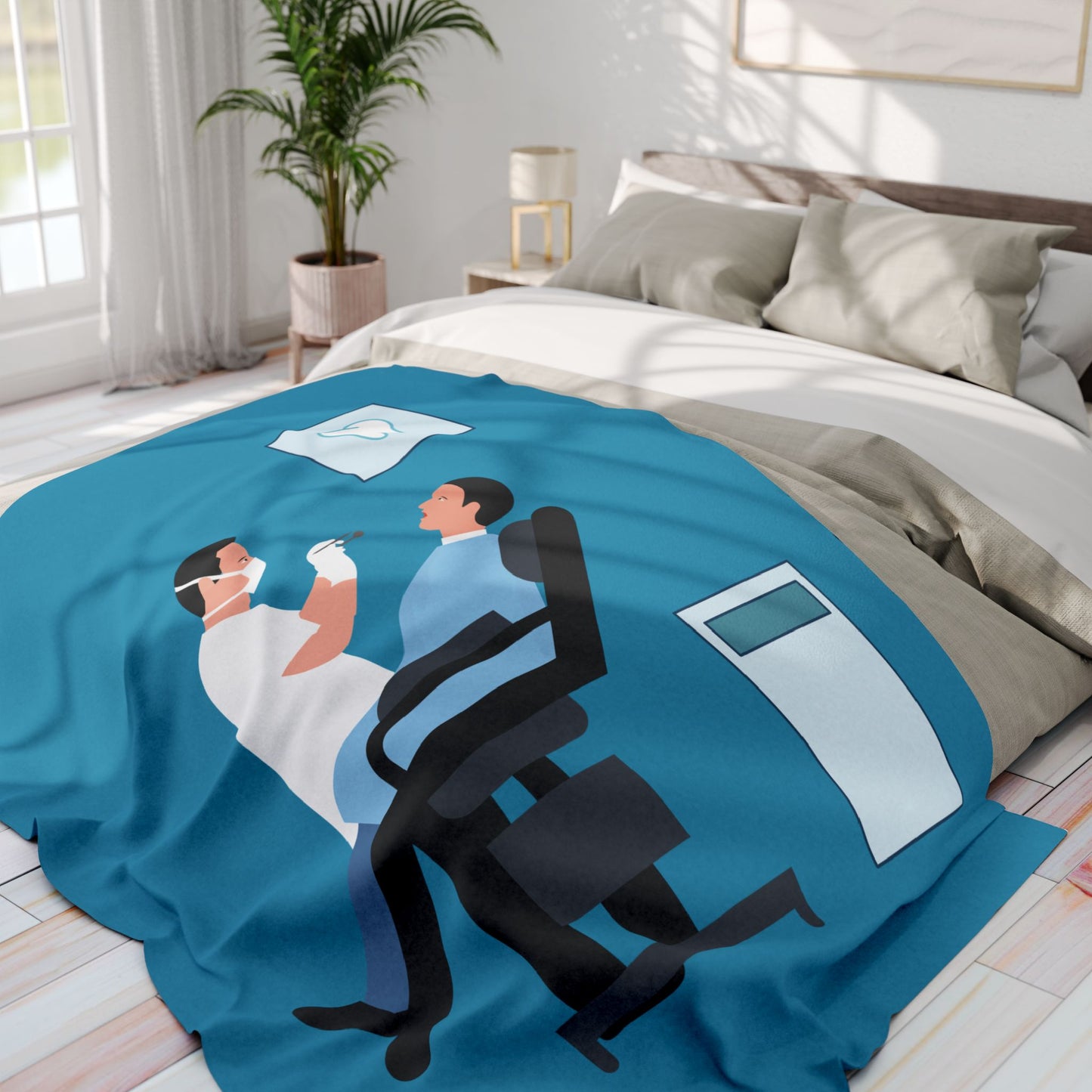 “Smiles & Comfort” Arctic Fleece Blanket | Dentist-Inspired Design