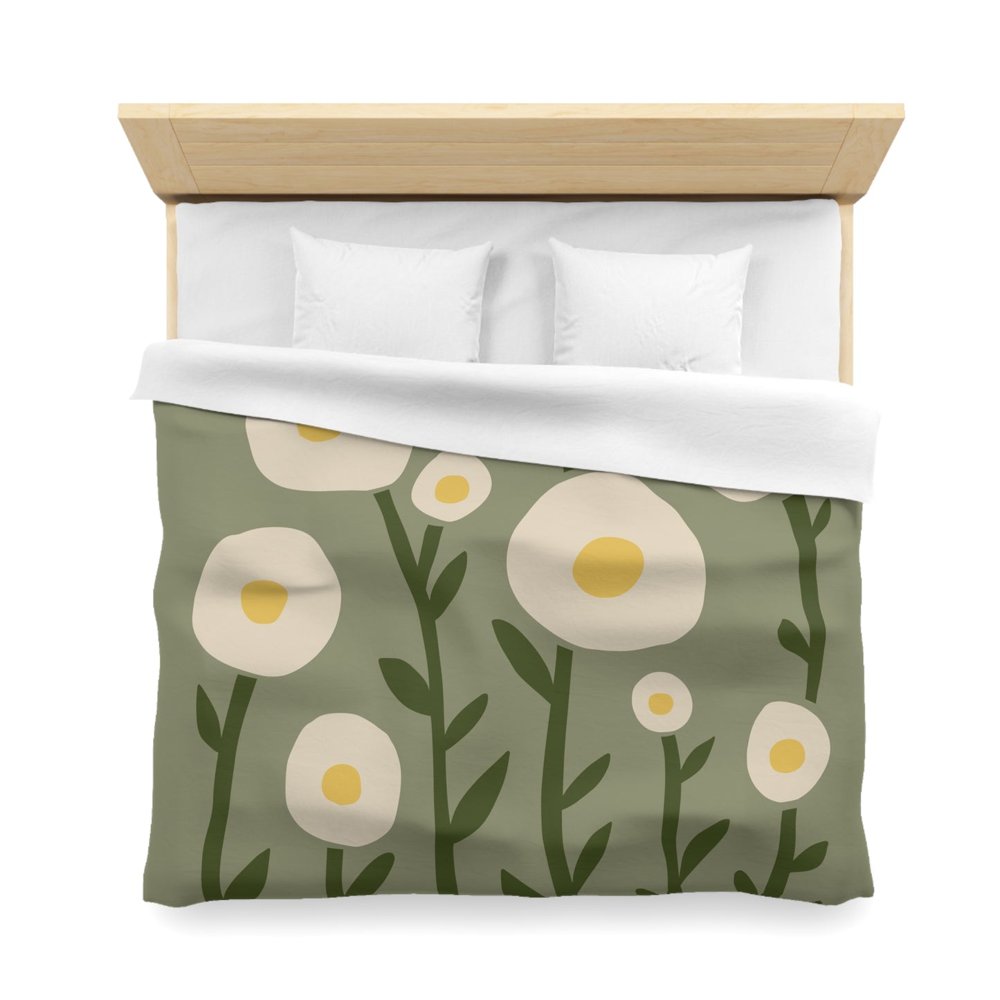 "Sunny Egg Bloom" Microfiber Duvet Cover | Cute & Minimalist Bedroom Vibes