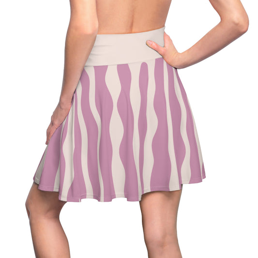 “Blooming Stripes” Skater Skirt | A Twirl of Joy and Elegance