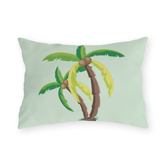 Palm Tree Outdoor Pillow | Tropical Island Vibe Decor