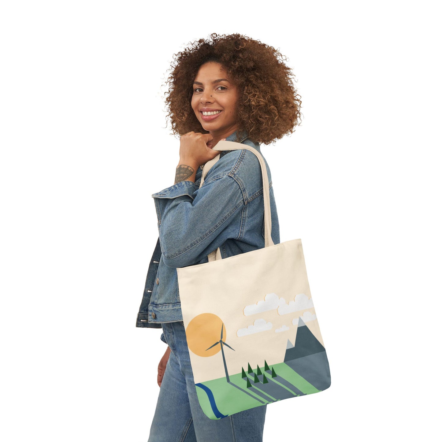 Canvas Tote Bag | Wind Energy Eco-Friendly Fashion