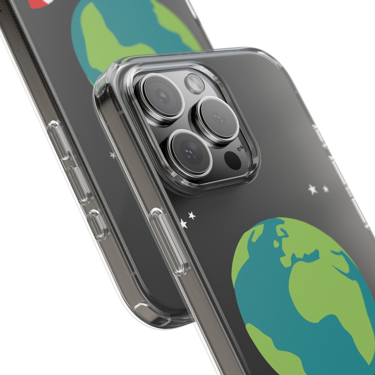 Everyday Launch | Clear Case with Rocket Leaving Earth | Bold – Bright – Space-Inspired Style