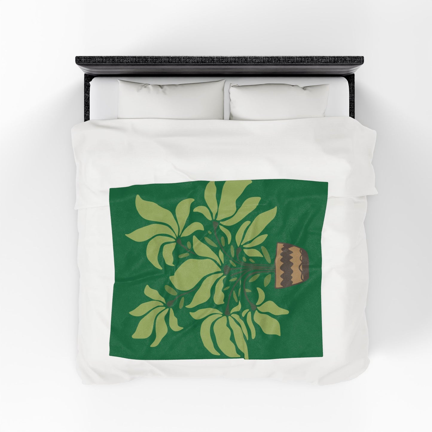 Velveteen Plush Blanket | A Quiet Green Corner