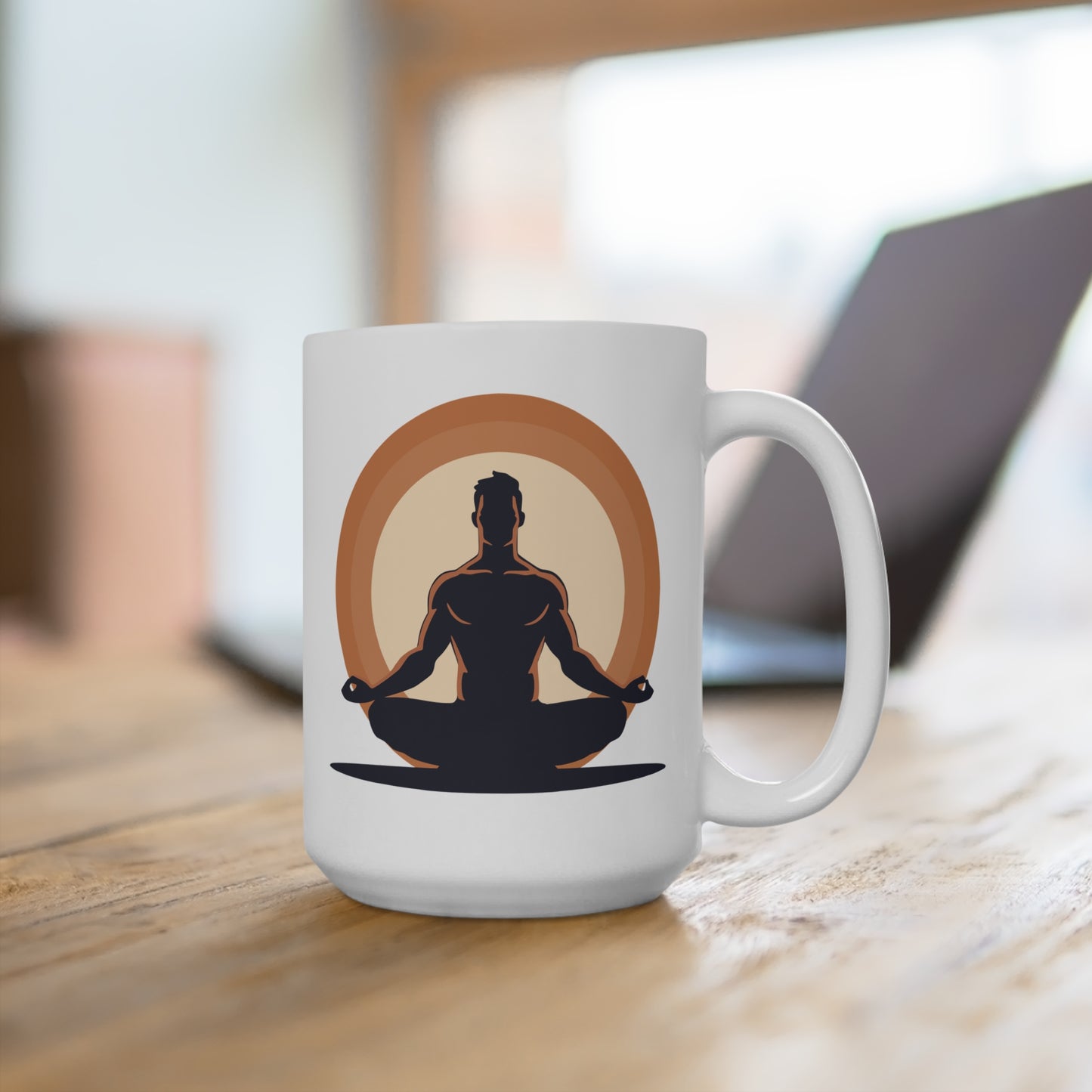“Lotus Calm” Ceramic Mug | Mindful Living, Minimalist Design