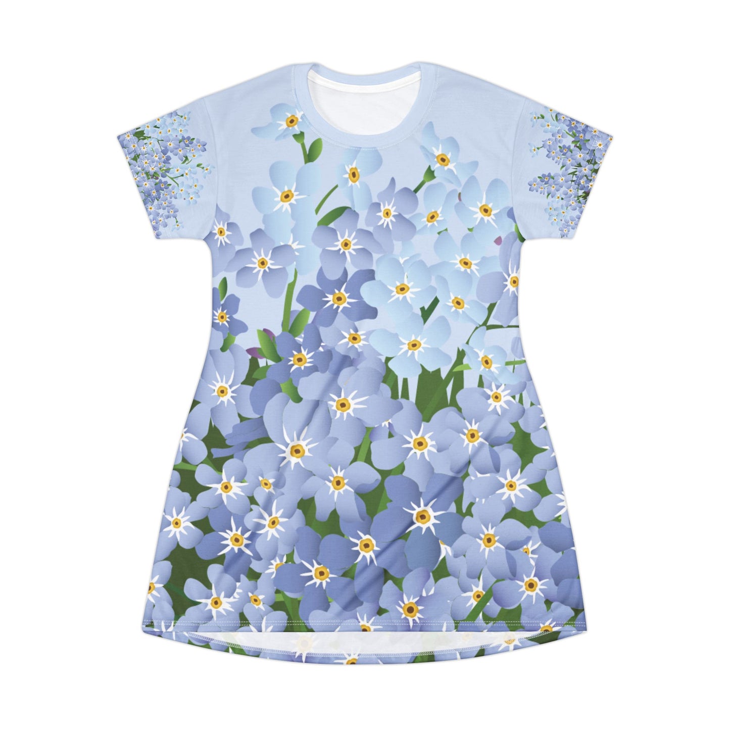 BloomEase | All-Over Floral T-shirt Dress