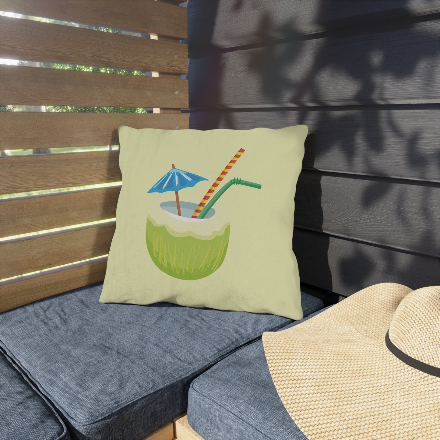 Ocean Breeze & Green Coconut | Outdoor Decorative Pillow
