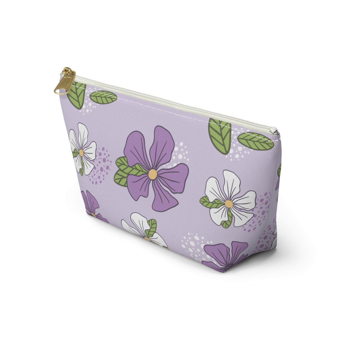 Soft Violet Blooms | Minimalist Floral Accessory Pouch