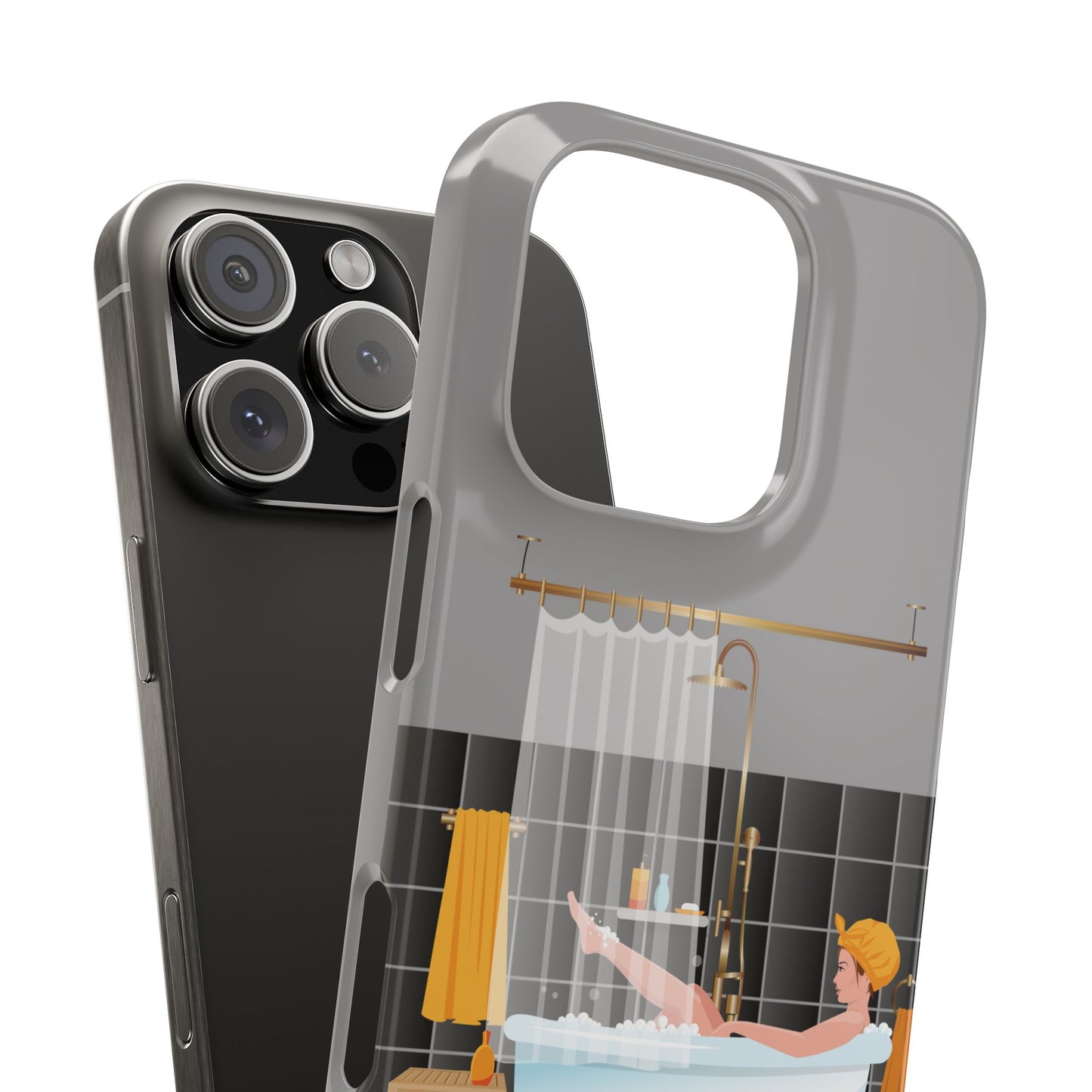 Slim Phone Case | Girl in Bathtub | Elegant & Artistic