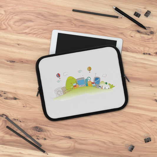 Digital Village City | Modern Digital City Laptop Sleeve