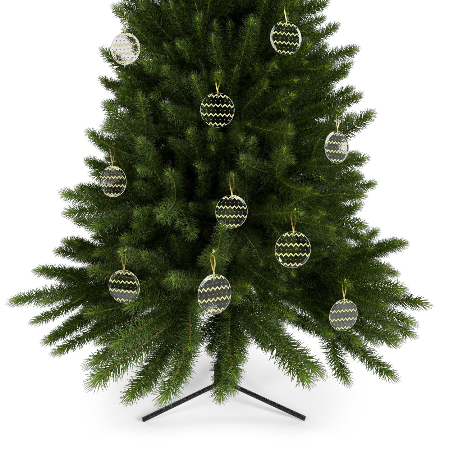 Minimalist Chevron Glass Ornament | Rhythm in Simplicity