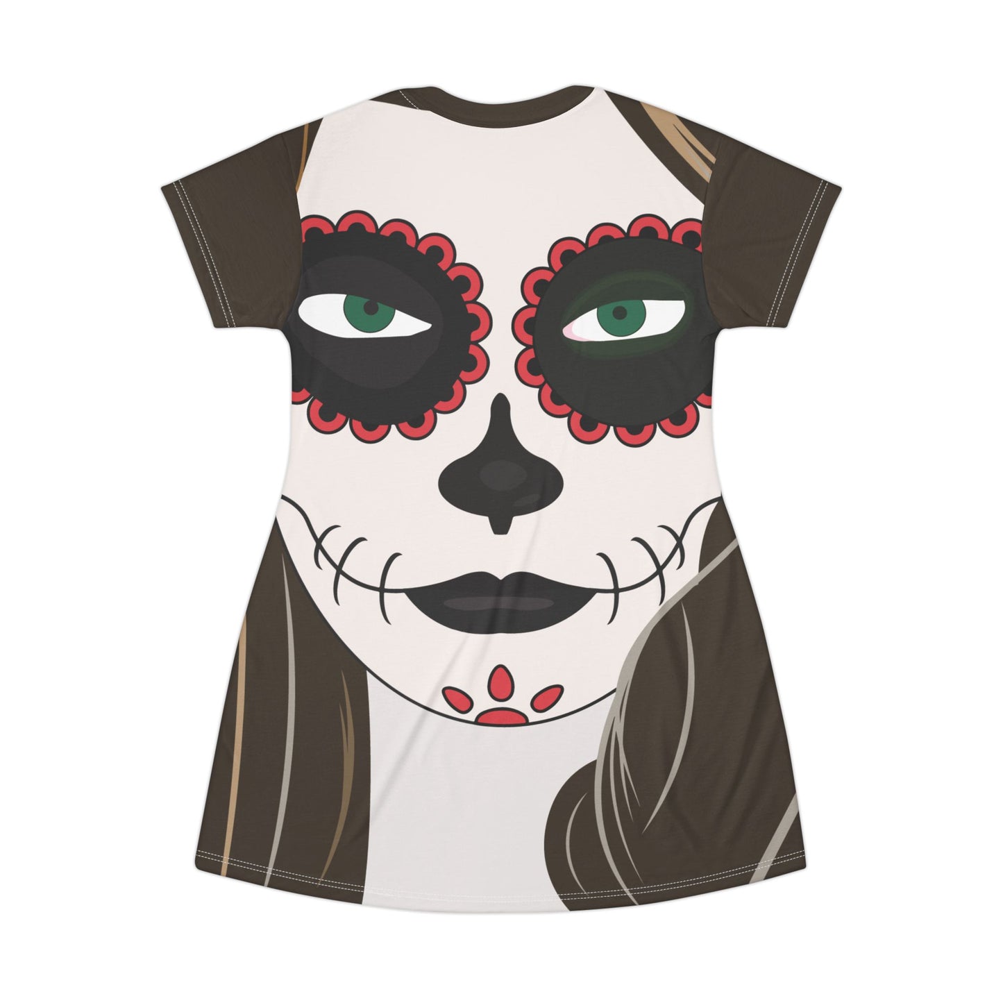 T-Shirt Dress Halloween | Girl with Face Paint | Fun Style Outfit for Spooky Season