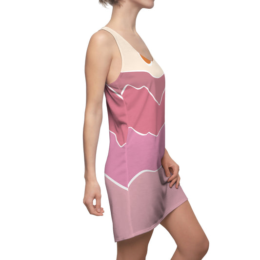 Luxury Racerback Bodycon Dress | Pink Natural Serenity
