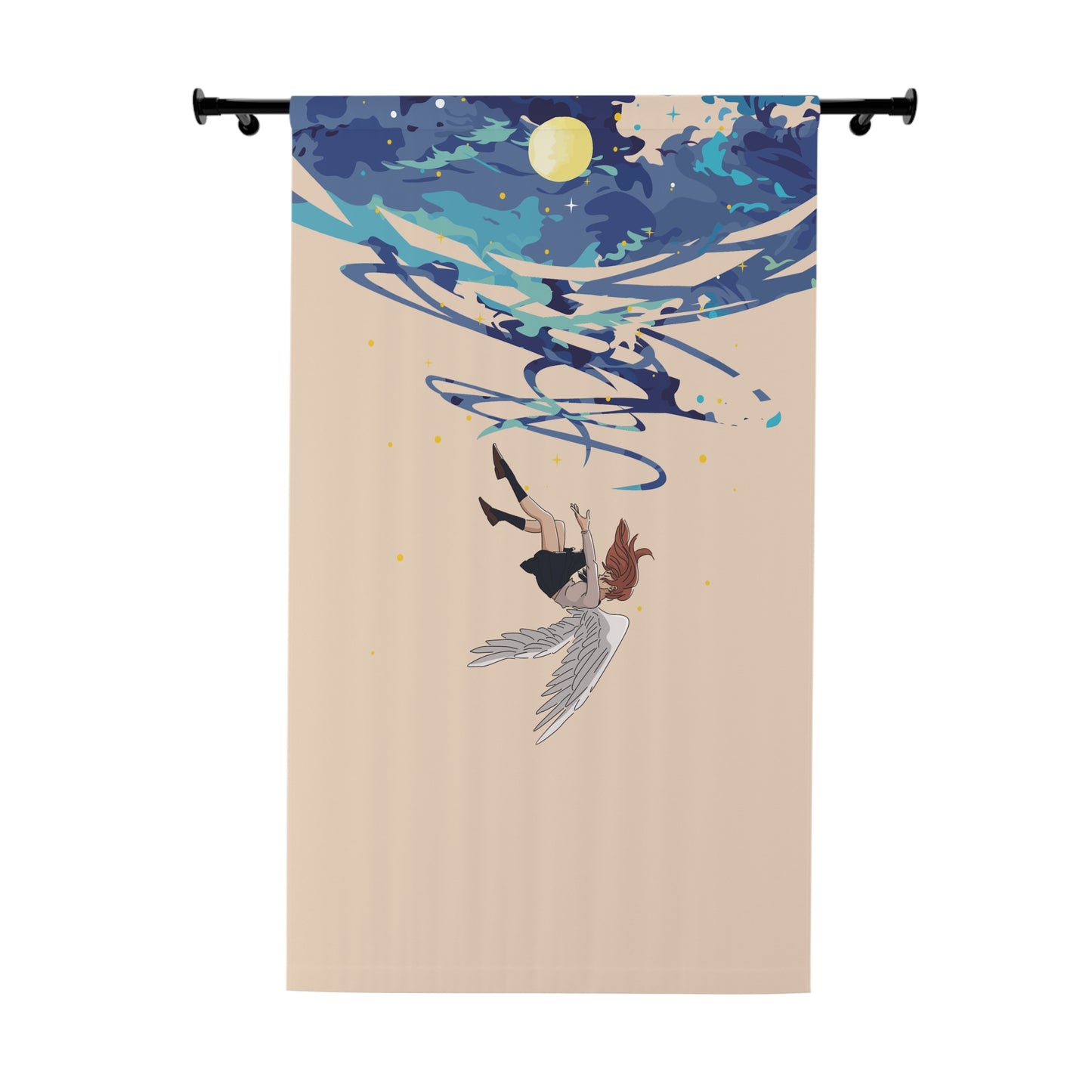 “Falling Angel from the Moon” Curtain | A Veil of Celestial Emotion