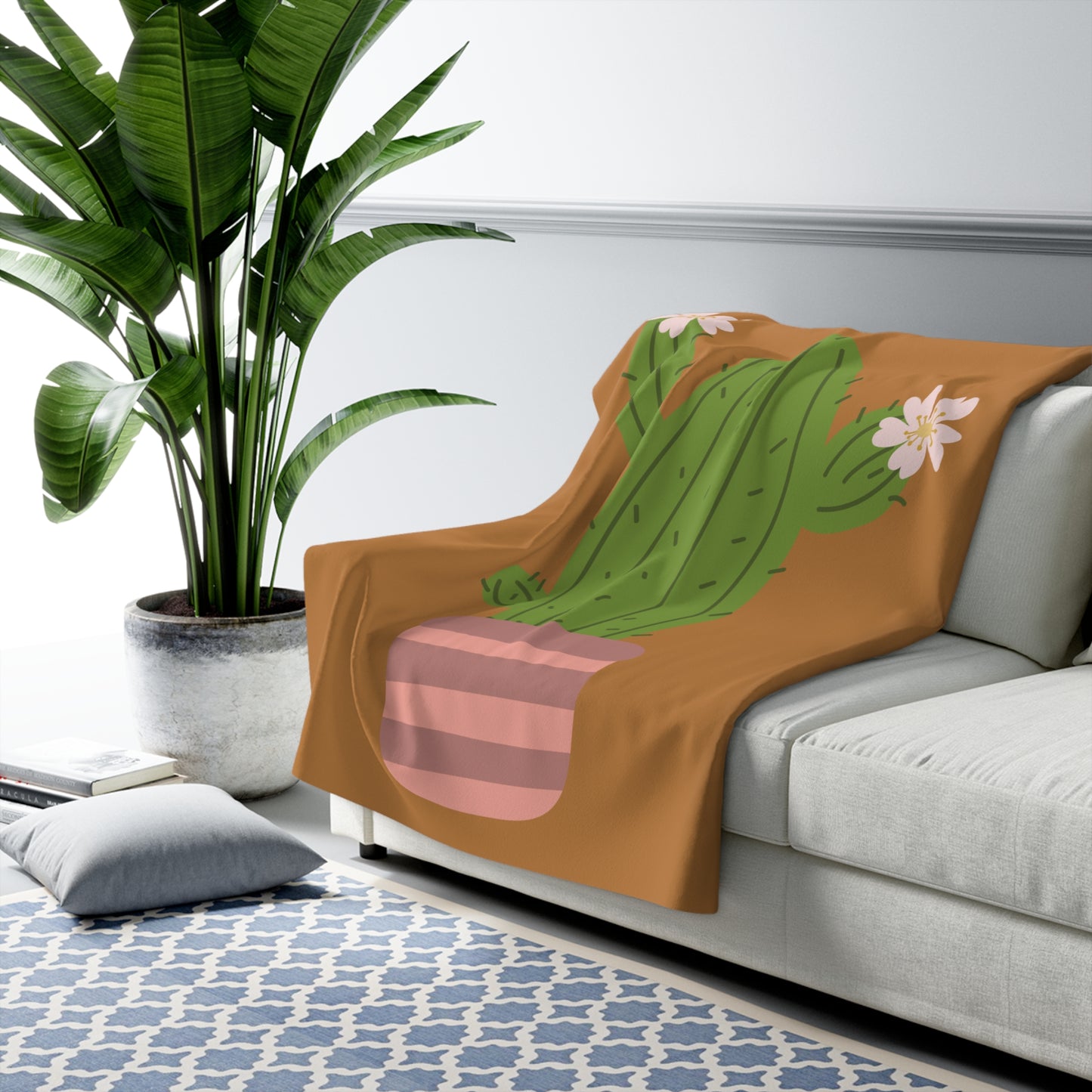 Cactus Sherpa Fleece Blanket | Cute Comfort with a Prickly Personality