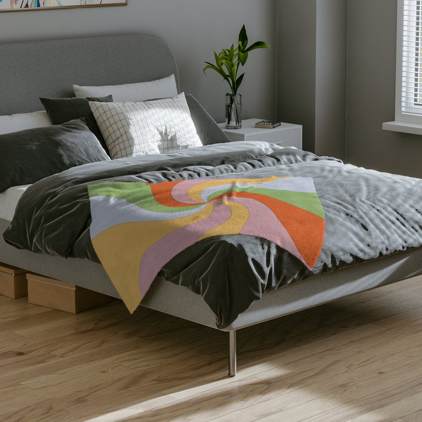 Illusion Luxe Throw | Colorful Velveteen Microfiber Blanket