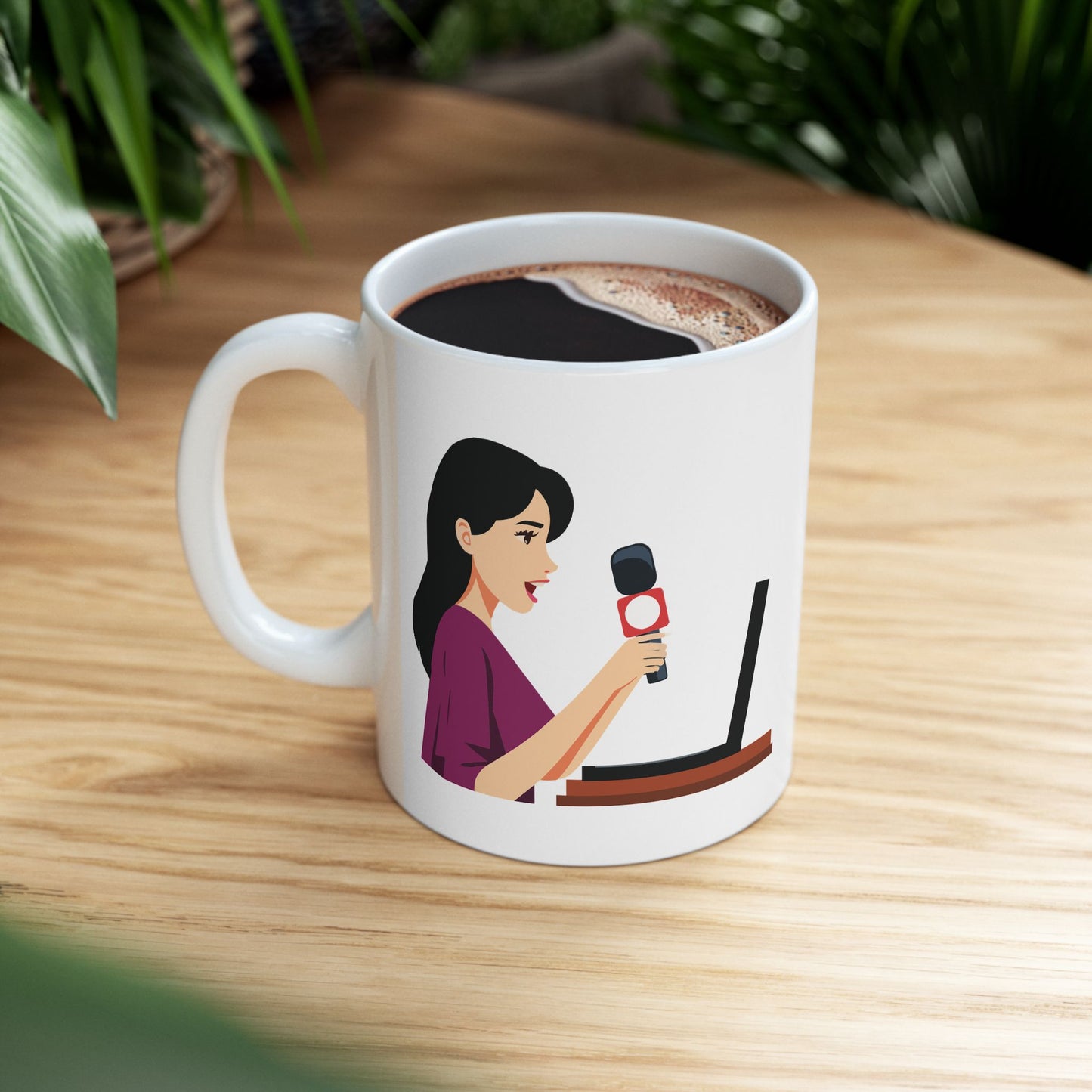 The Girl & Her Morning Coffee | Bold Character Mug | Start Your Day With Style