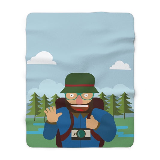 “Festive Glow Sherpa Blanket” | A Cozy Christmas Memory