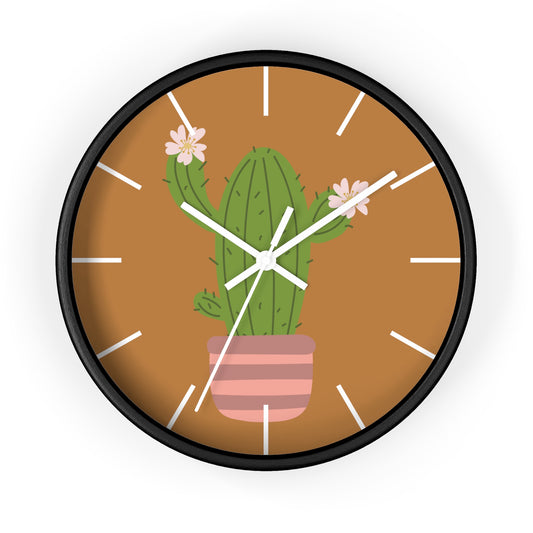 Cactus Minimal Wall Clock | Playful Time, Minimal Vibe