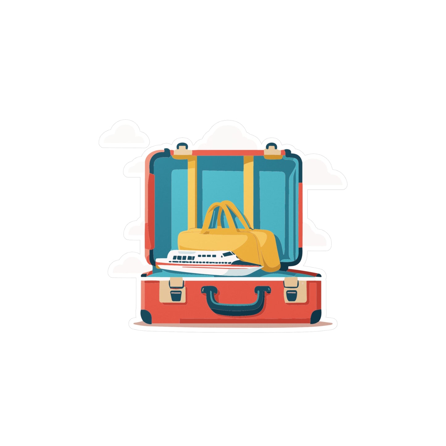 Travel Vibes Luggage Sticker | Minimal & Fun Vinyl Decal