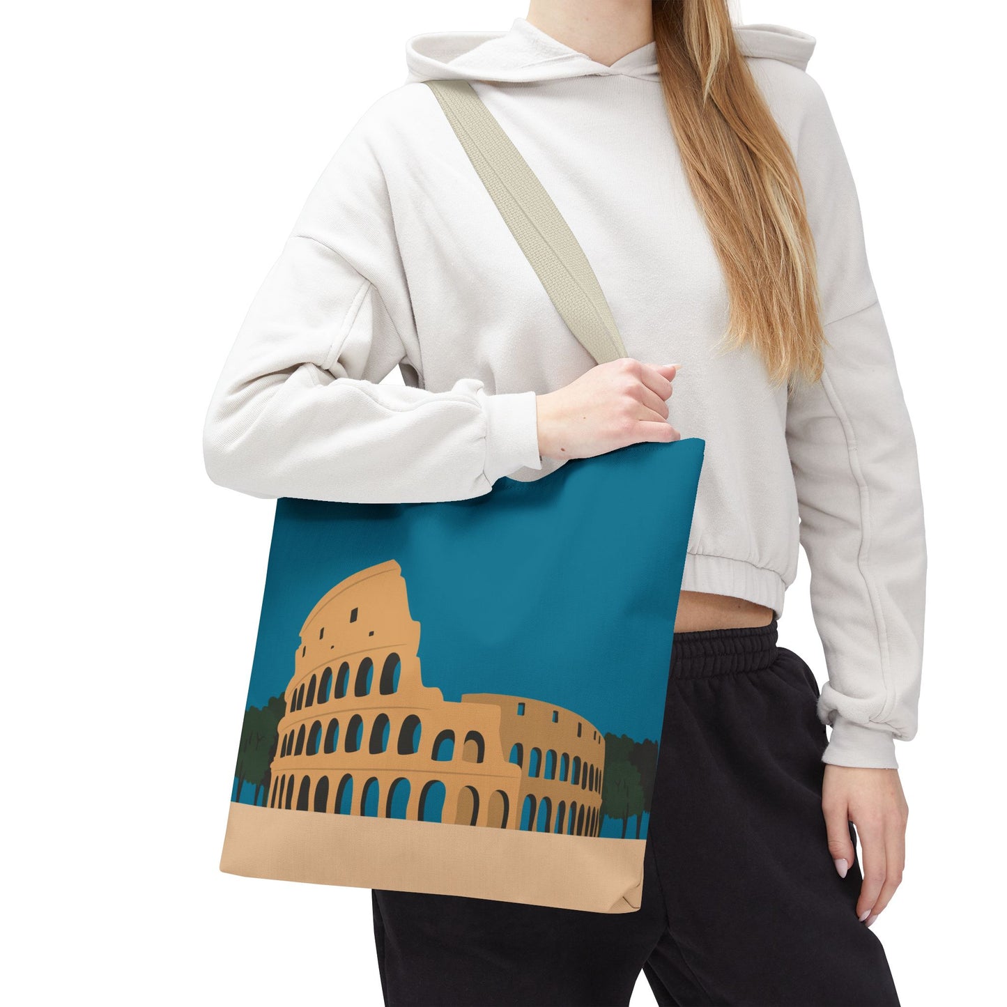 Vibrant Colosseum Tote | European Style | Urban Statement Piece