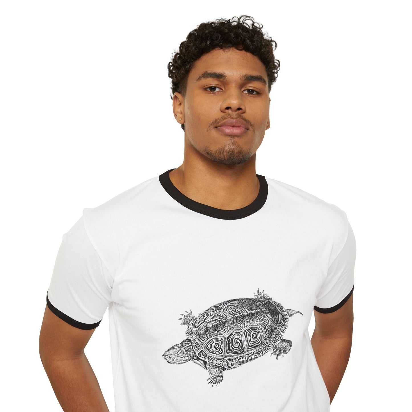 Ringer T-Shirt | Ocean Vibes | Say Hello to the Sea Turtle