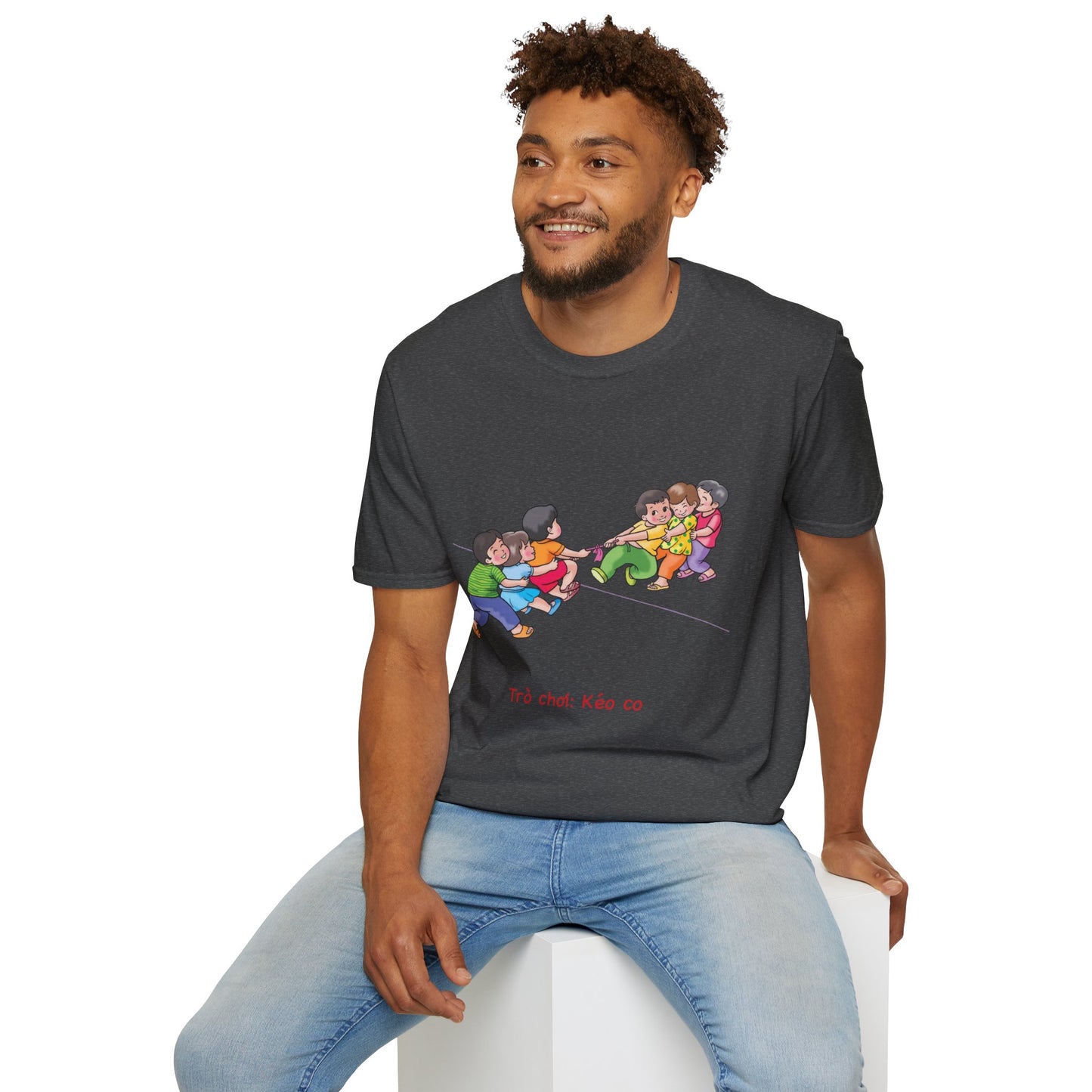 Unisex Softstyle Tee – "Keo Co" | Traditional Vietnamese Tug of War Game