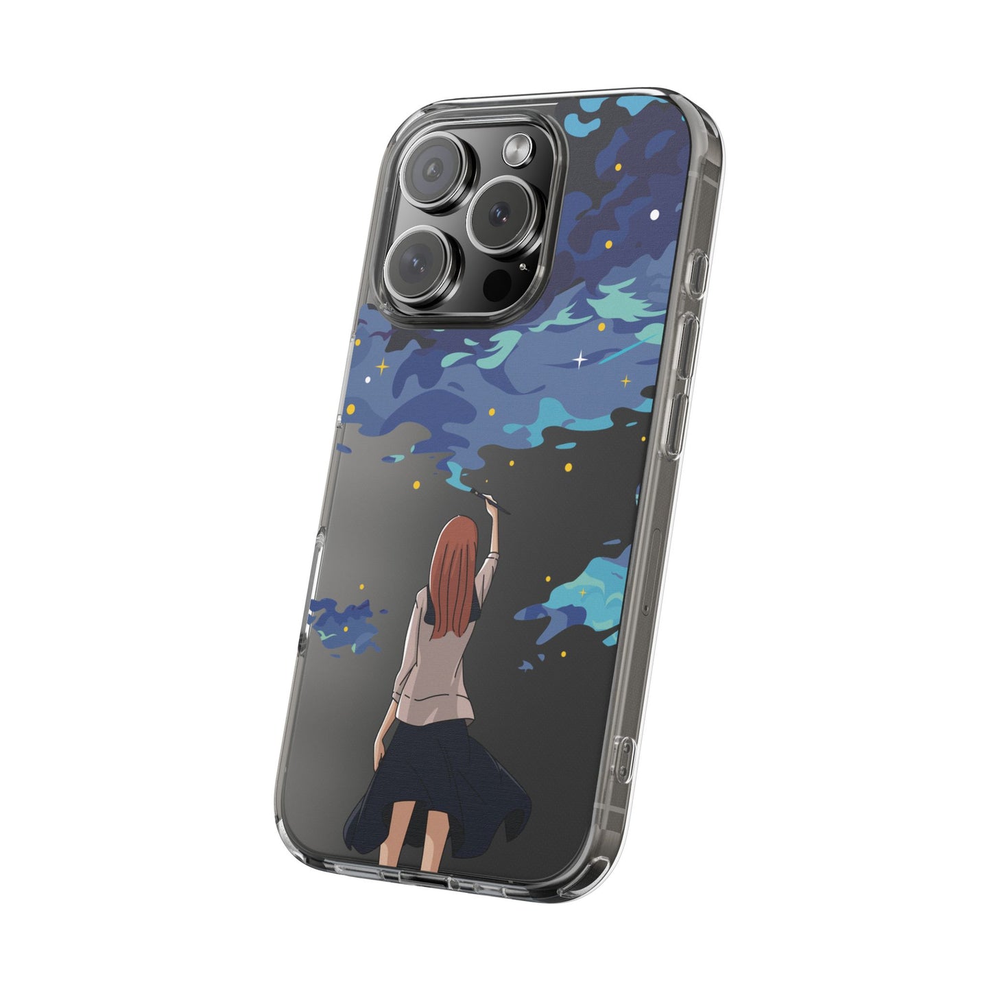 “She Paints the Sky” Clear Phone Case | A Pocketful of Stars