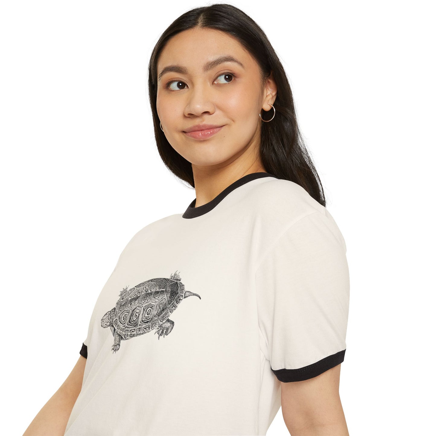 Ringer T-Shirt | Ocean Vibes | Say Hello to the Sea Turtle