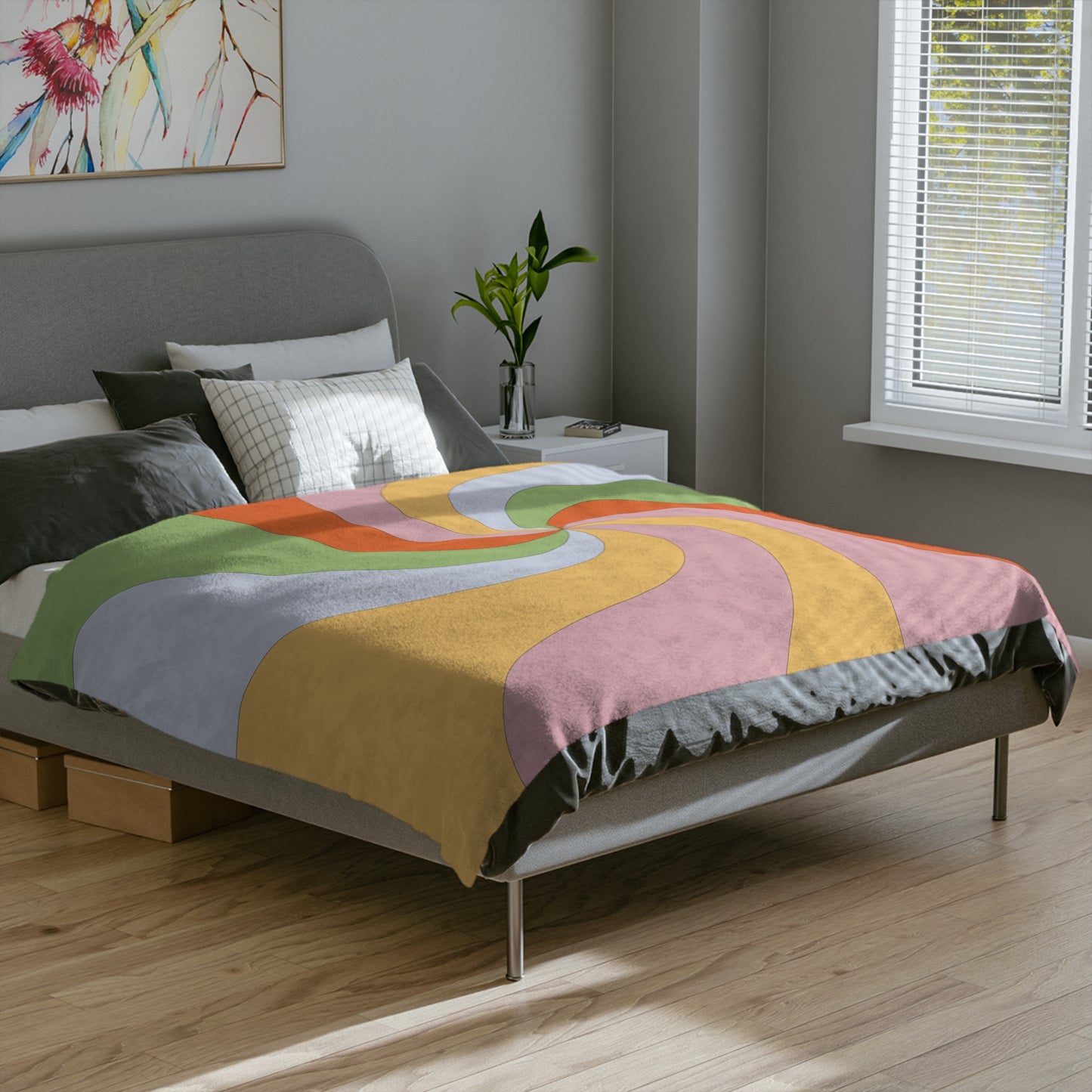 Illusion Luxe Throw | Colorful Velveteen Microfiber Blanket