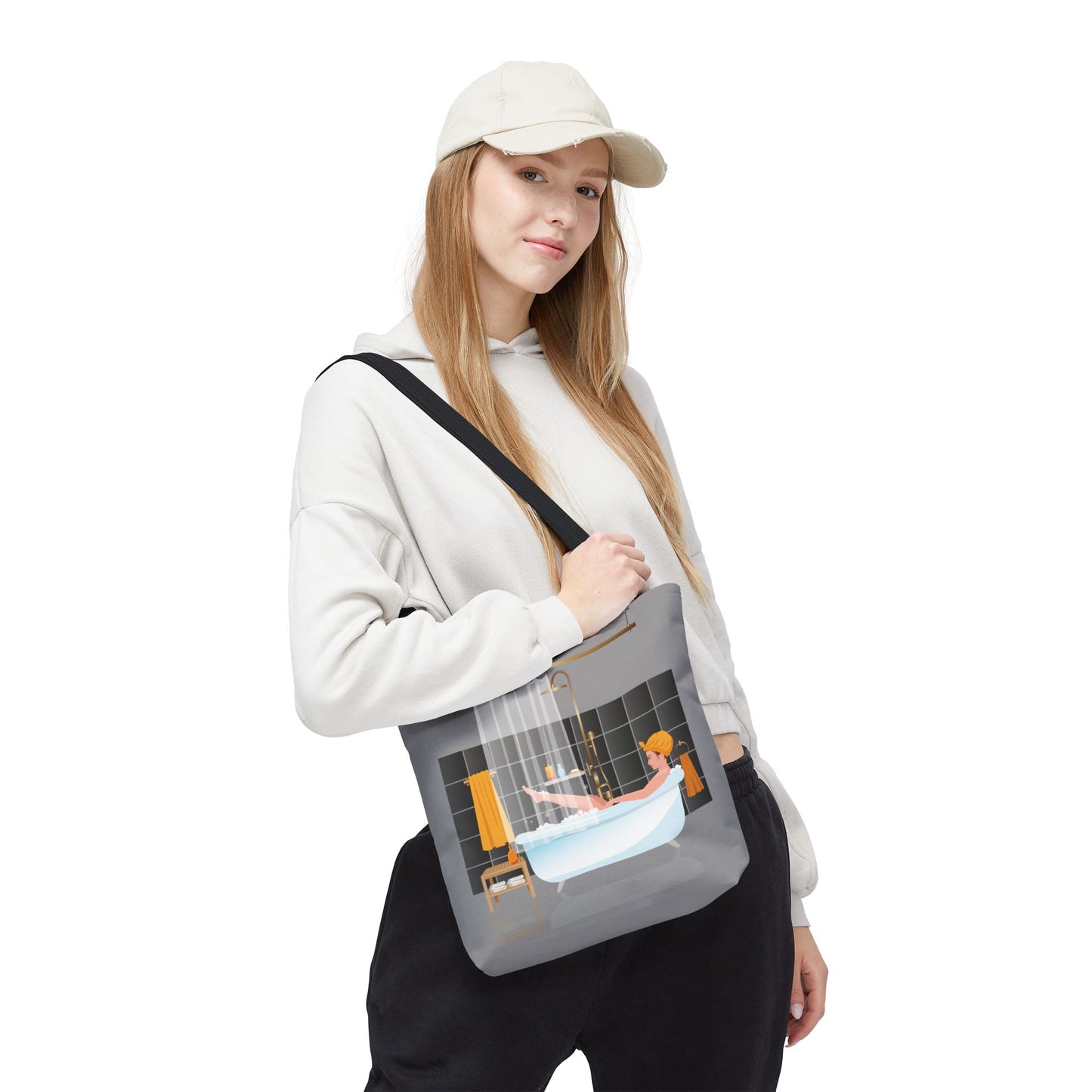 Artistic Tote Bag | Girl in Bathtub | Relaxing & Stylish Accessory