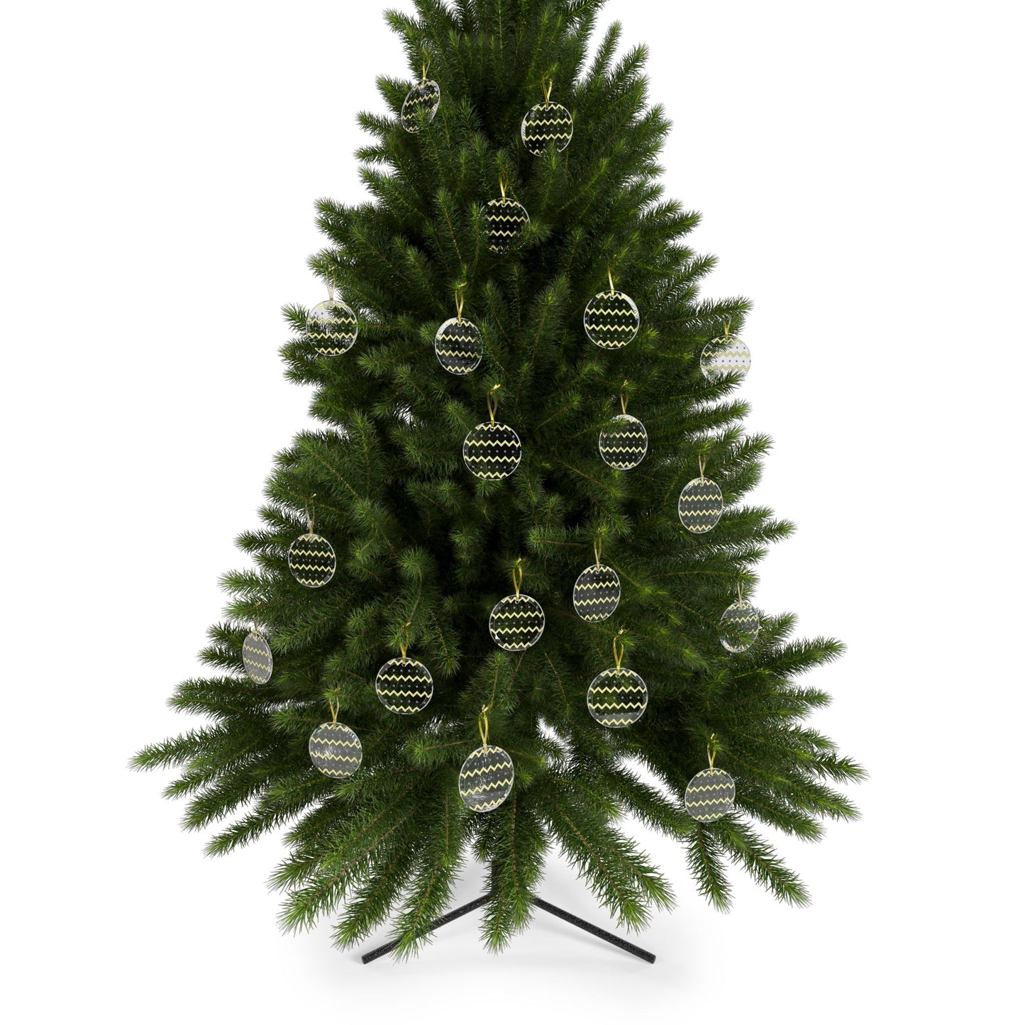 Minimalist Chevron Glass Ornament | Rhythm in Simplicity