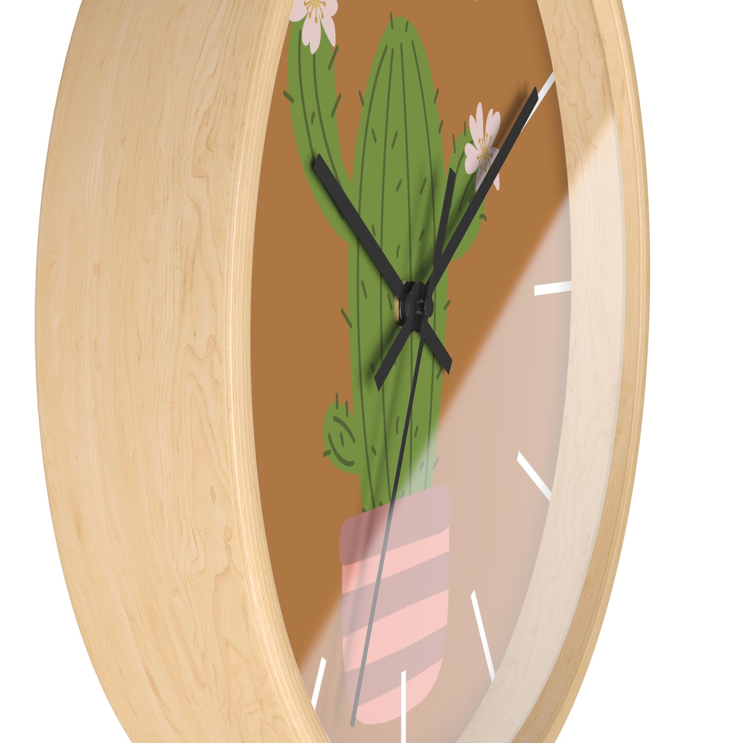 Cactus Minimal Wall Clock | Playful Time, Minimal Vibe