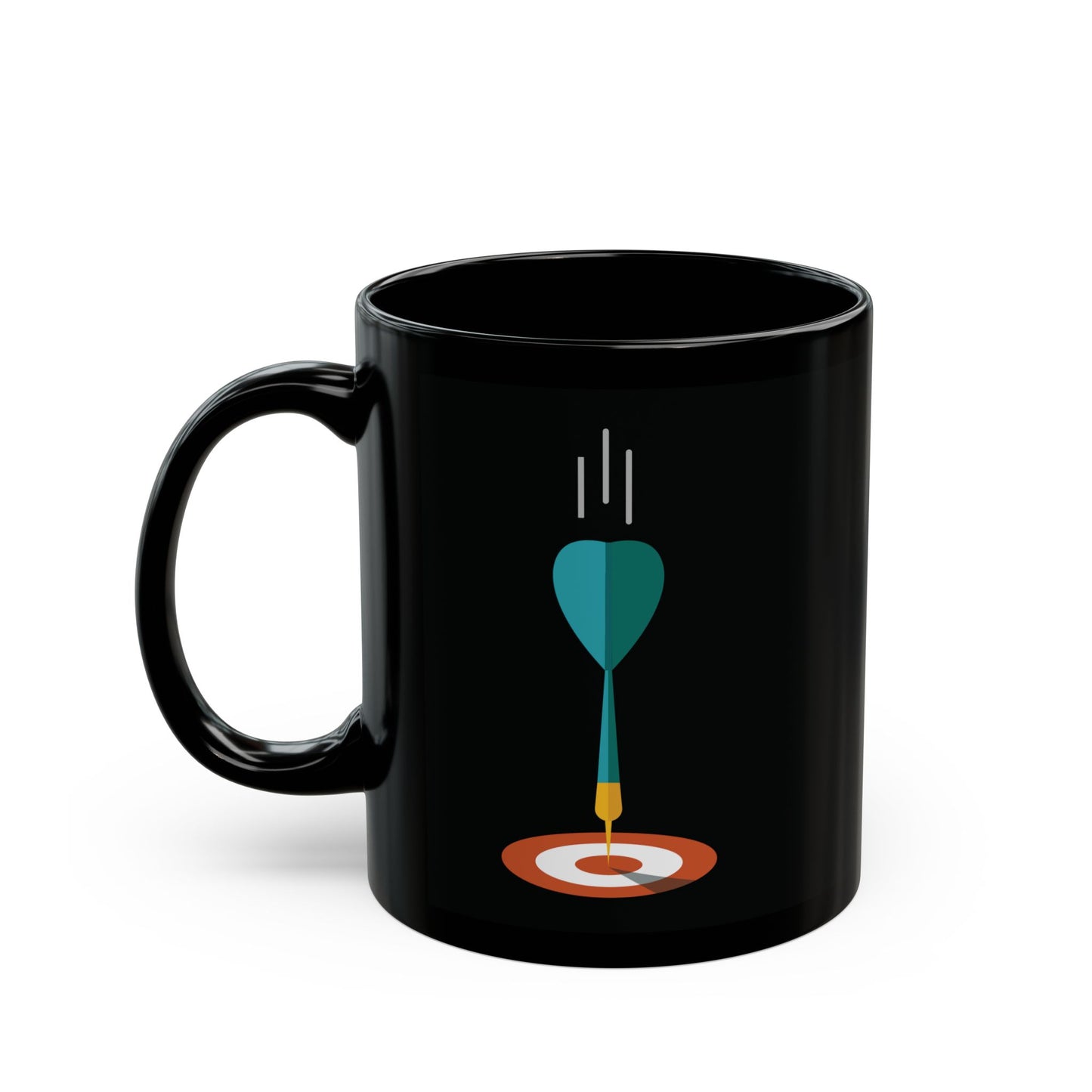 Aim High | Black Mug With Business Target Design | Your Daily Motivation Brew