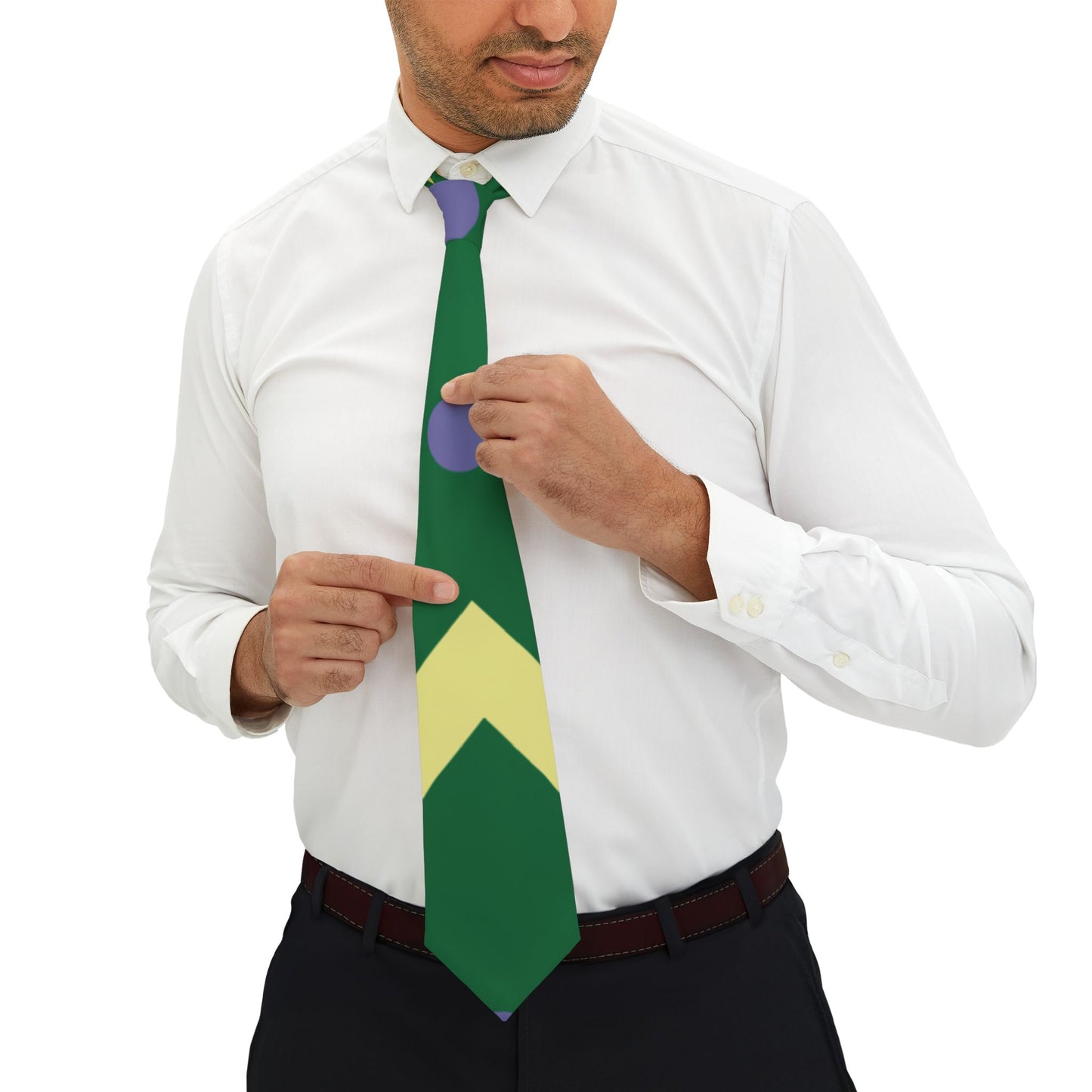 Chevron Dots Necktie | Minimalist Twist, Maximum Style