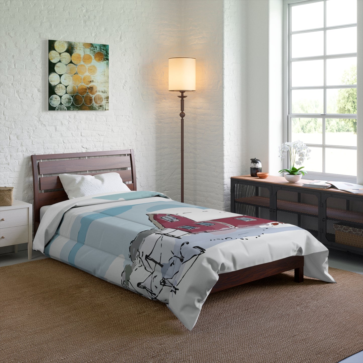 Luxury Comforter | Winter Cottage Serenity