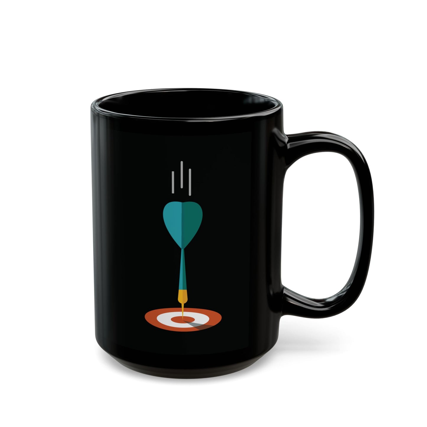 Aim High | Black Mug With Business Target Design | Your Daily Motivation Brew