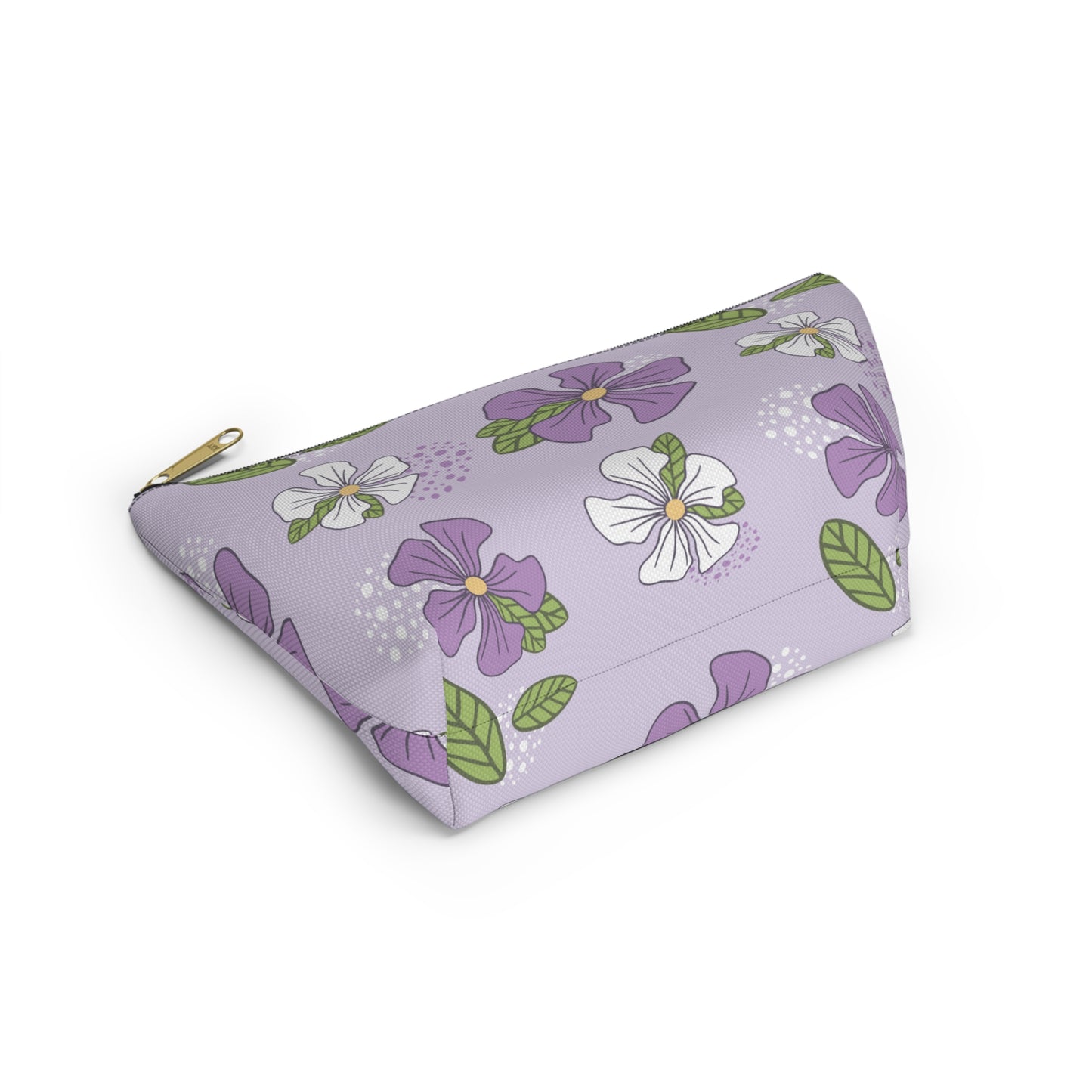 Soft Violet Blooms | Minimalist Floral Accessory Pouch