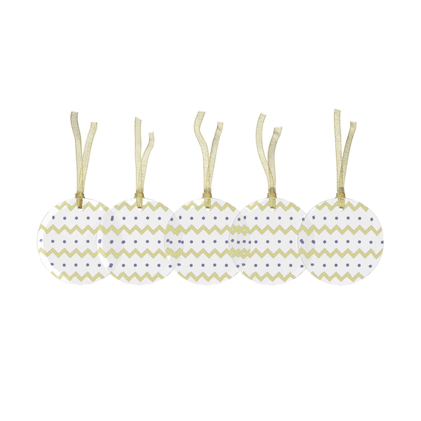 Minimalist Chevron Glass Ornament | Rhythm in Simplicity