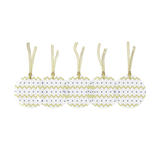 Minimalist Chevron Glass Ornament | Rhythm in Simplicity