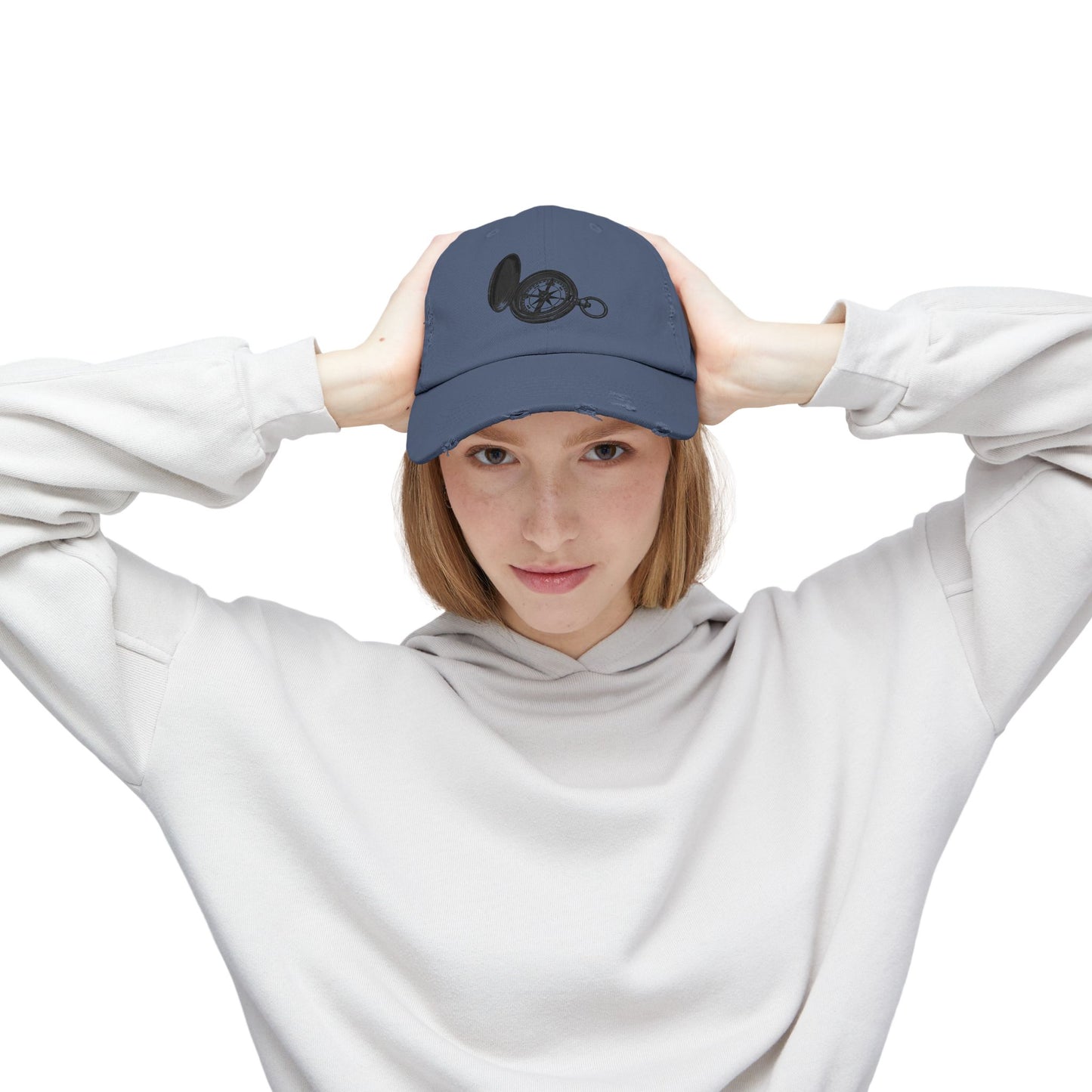 Compass & Confidence | Vintage Distressed Cap for Adventurous Souls