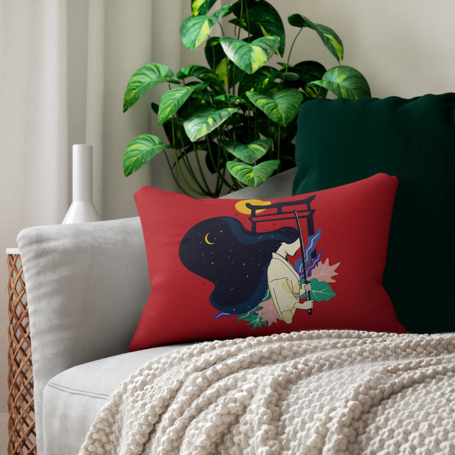 “Torii in Japan” Decorative Lumbar Pillow | Elegance & Calm in Every Detail