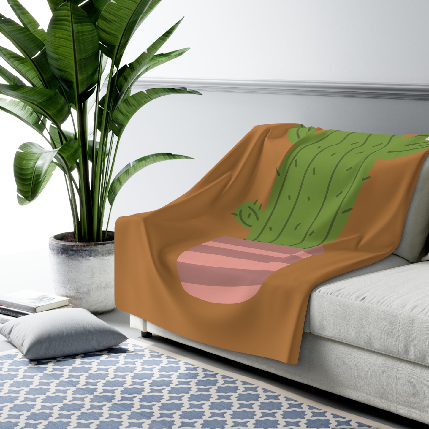 Cactus Sherpa Fleece Blanket | Cute Comfort with a Prickly Personality