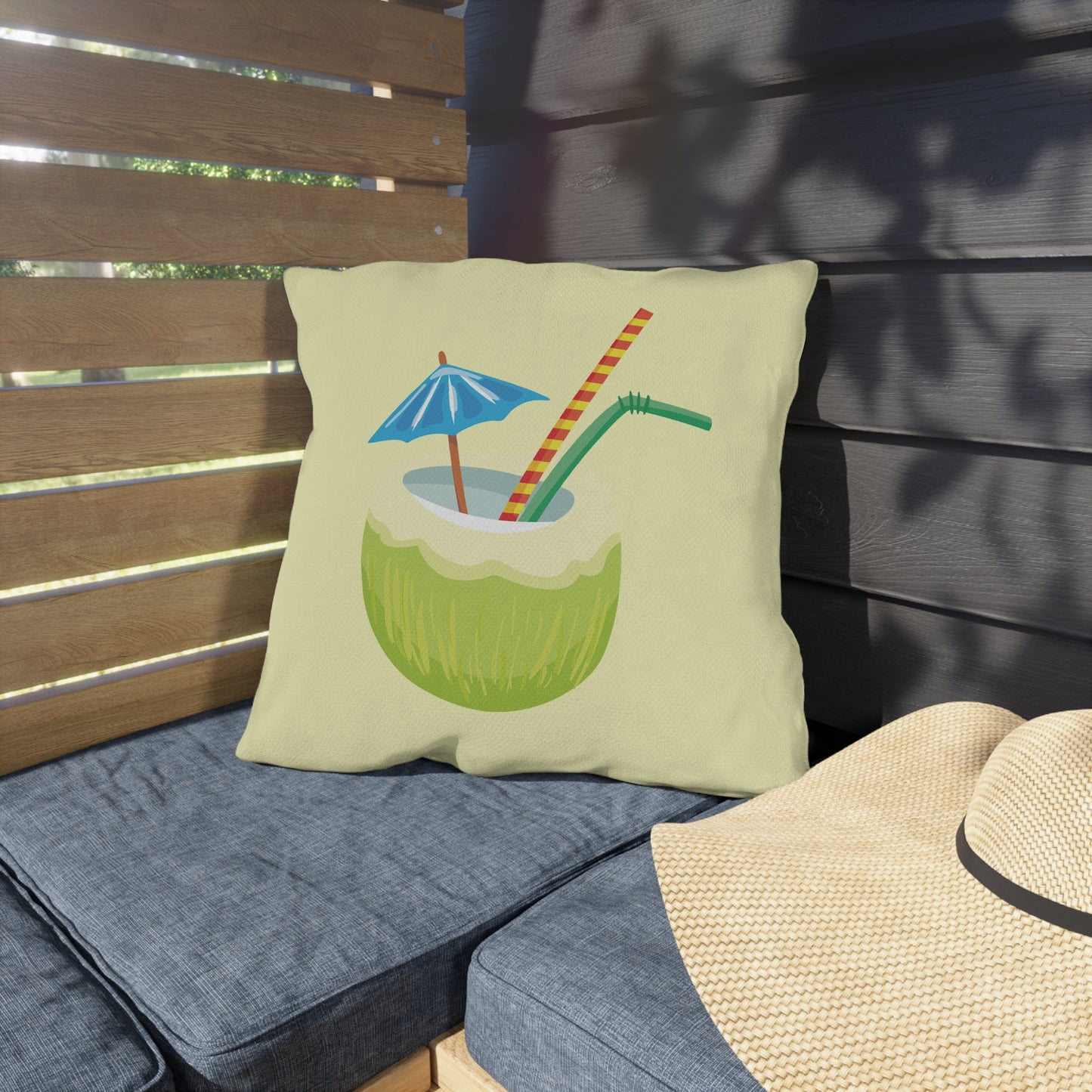 Ocean Breeze & Green Coconut | Outdoor Decorative Pillow