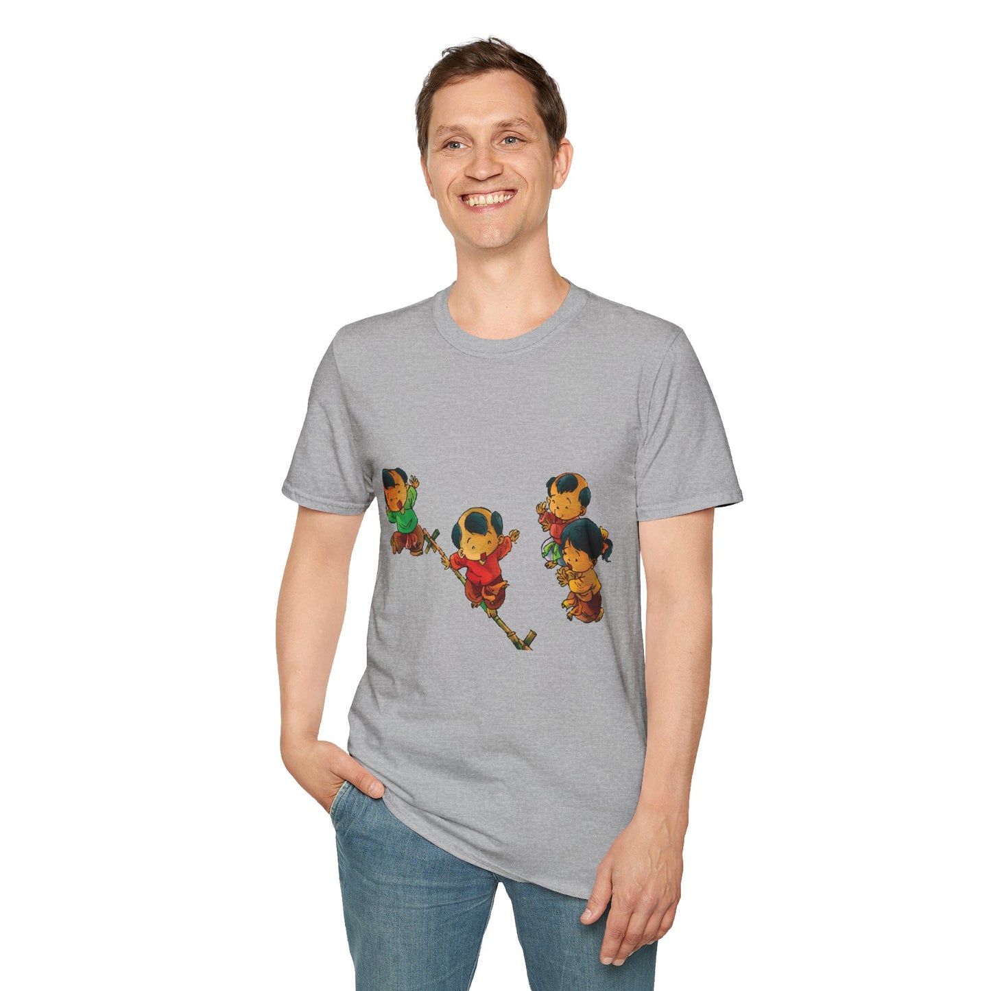 Unisex Softstyle Tee | "Cuop Co" | Vietnamese Traditional Flag-Stealing Game