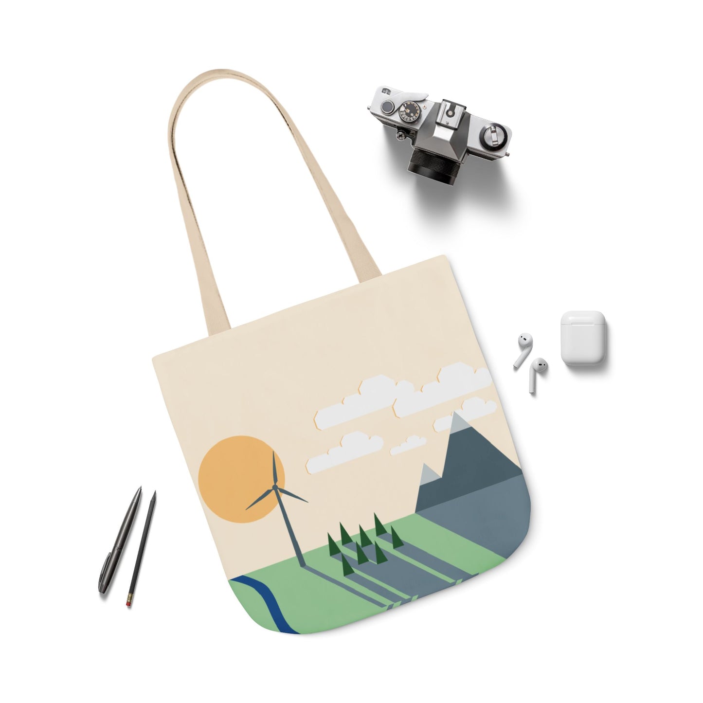 Canvas Tote Bag | Wind Energy Eco-Friendly Fashion