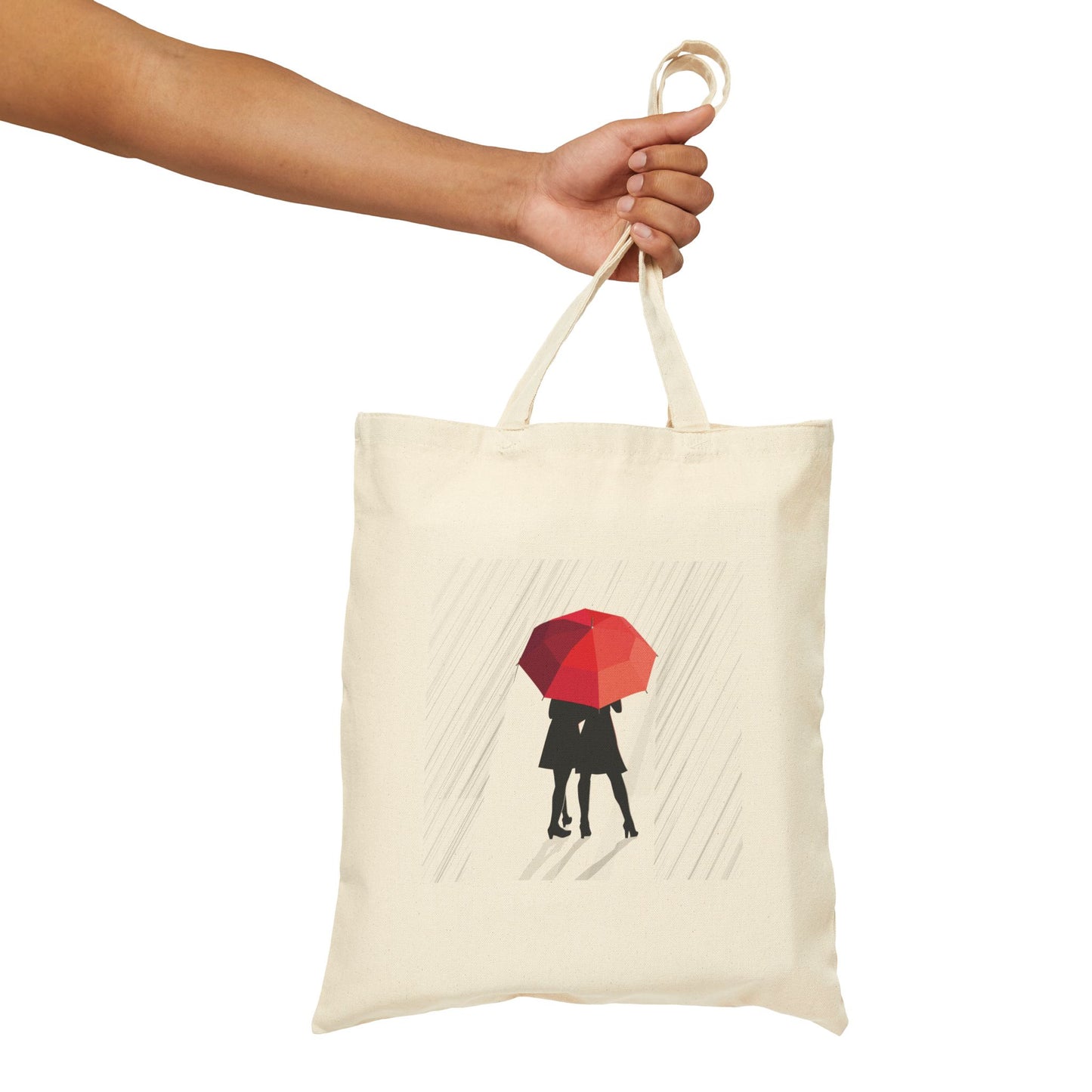 Best Friends in the Rain | Charming Canvas Tote Bag | Waterproof, Everyday Style, Friendship Vibes